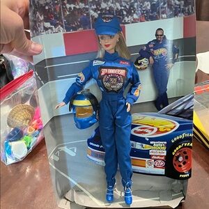 Barbie 50th Anniversary Racing Doll in Blue Outfit